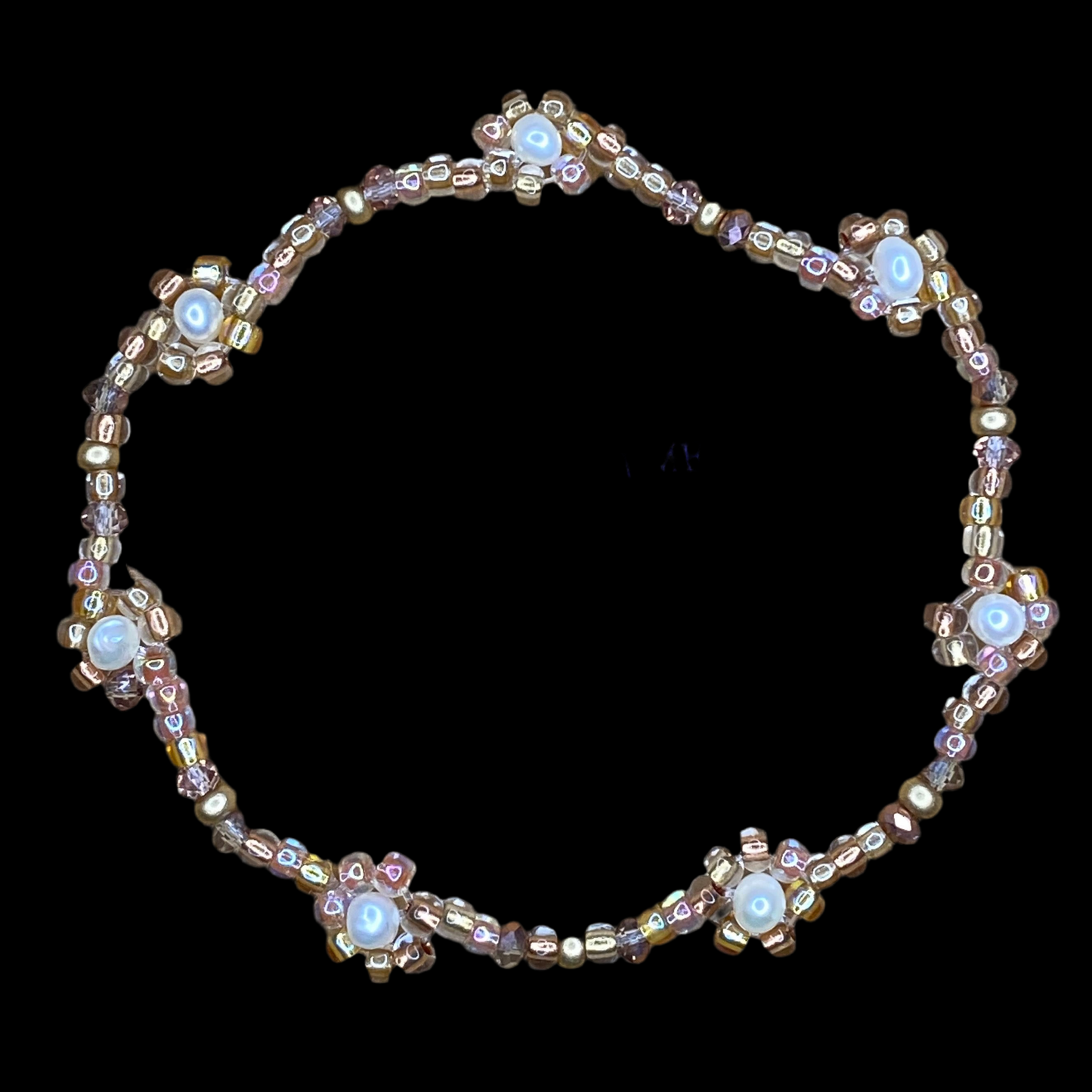 Daisy Rosy Glow Pearl Bracelet