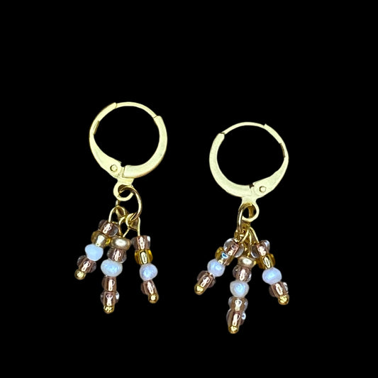 Rosy Glow Mini Chandelier Earrings