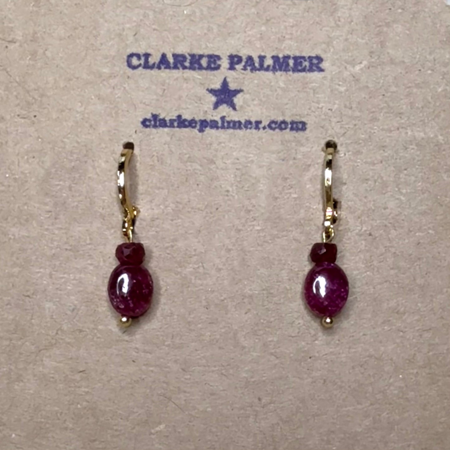Birthstone drop earrings - Gemstone - CLARKE PALMER