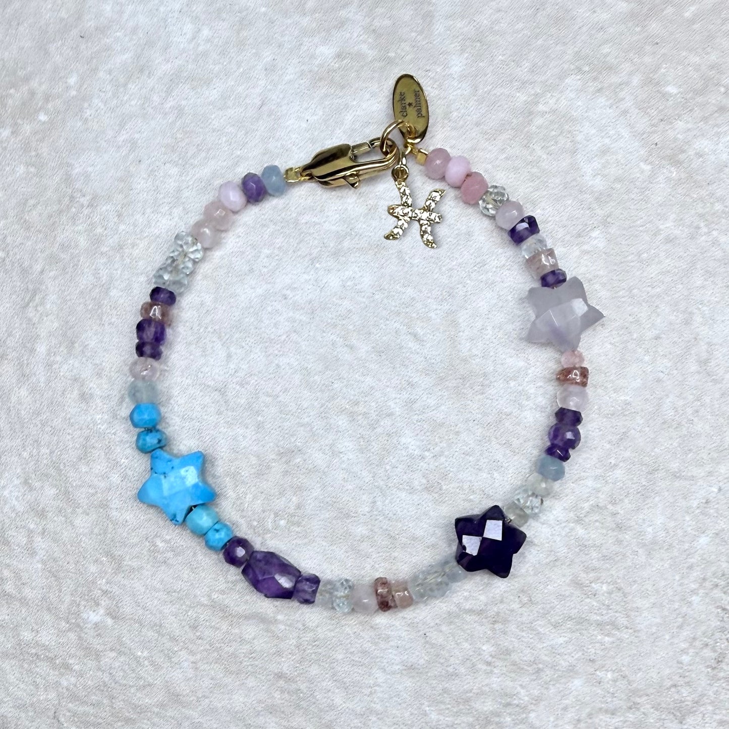 Star Sign Supercharged Bracelet - Gemstone, Gold Vermeil - CLARKE PALMER