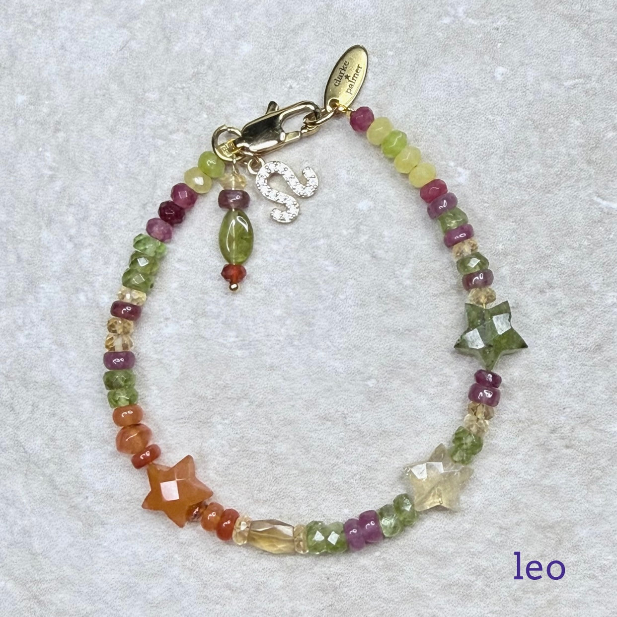 Supercharged Star Sign Birthstone Bracelet | Handmade Zodiac Gemstone Jewellery | Clarke Palmer London