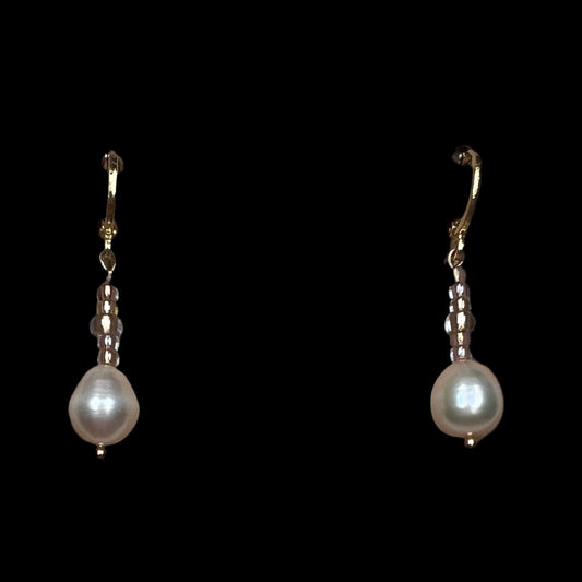 Pearl and bead Drop Earrings