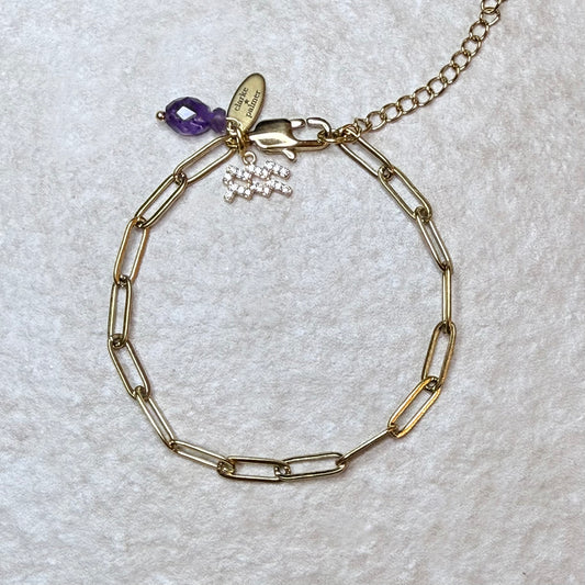 Star Sign & Birthstone Bracelet - Gold Vermeil Gemstone - CLARKE PALMER