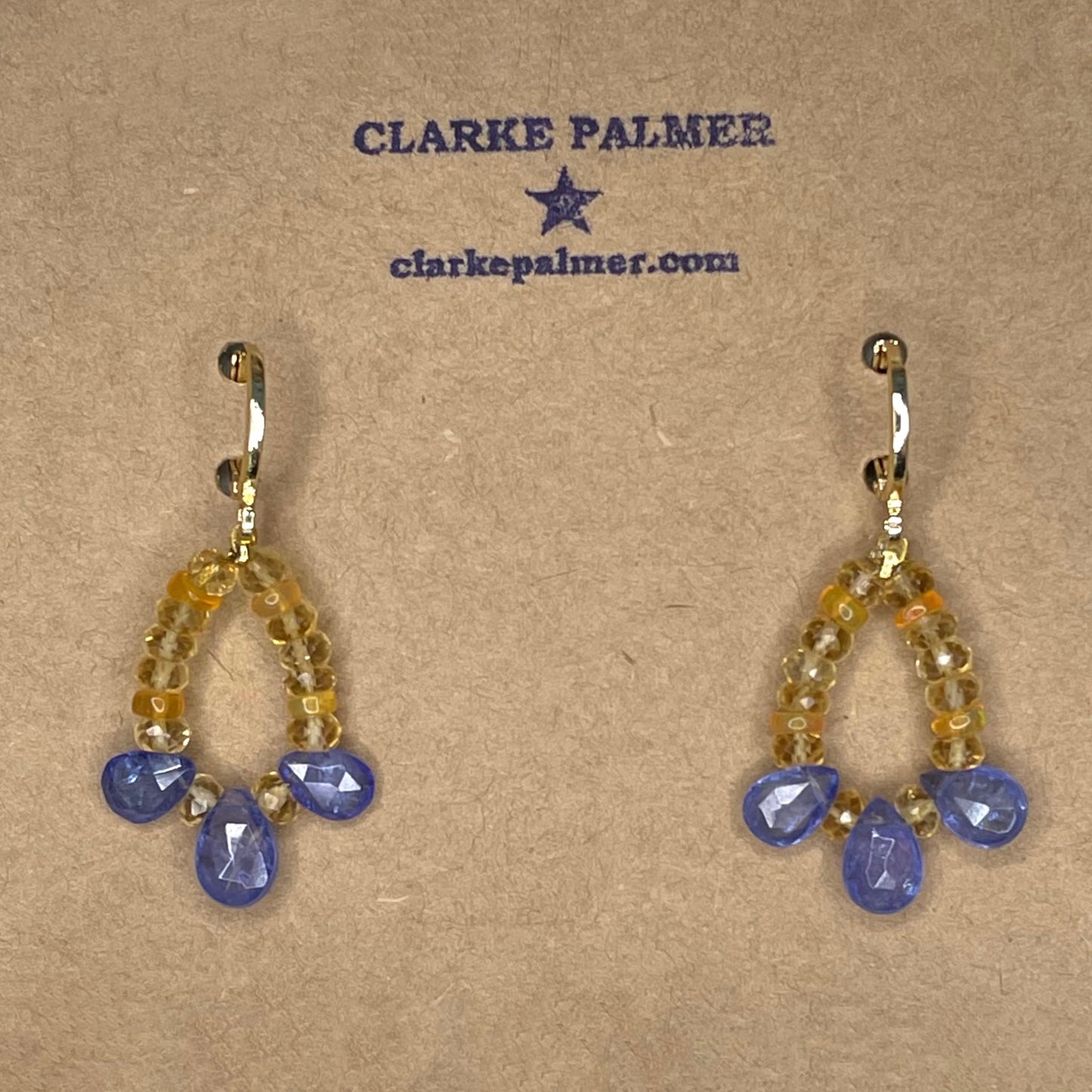 'Celestial' Citrine and Tanzanite Earrings