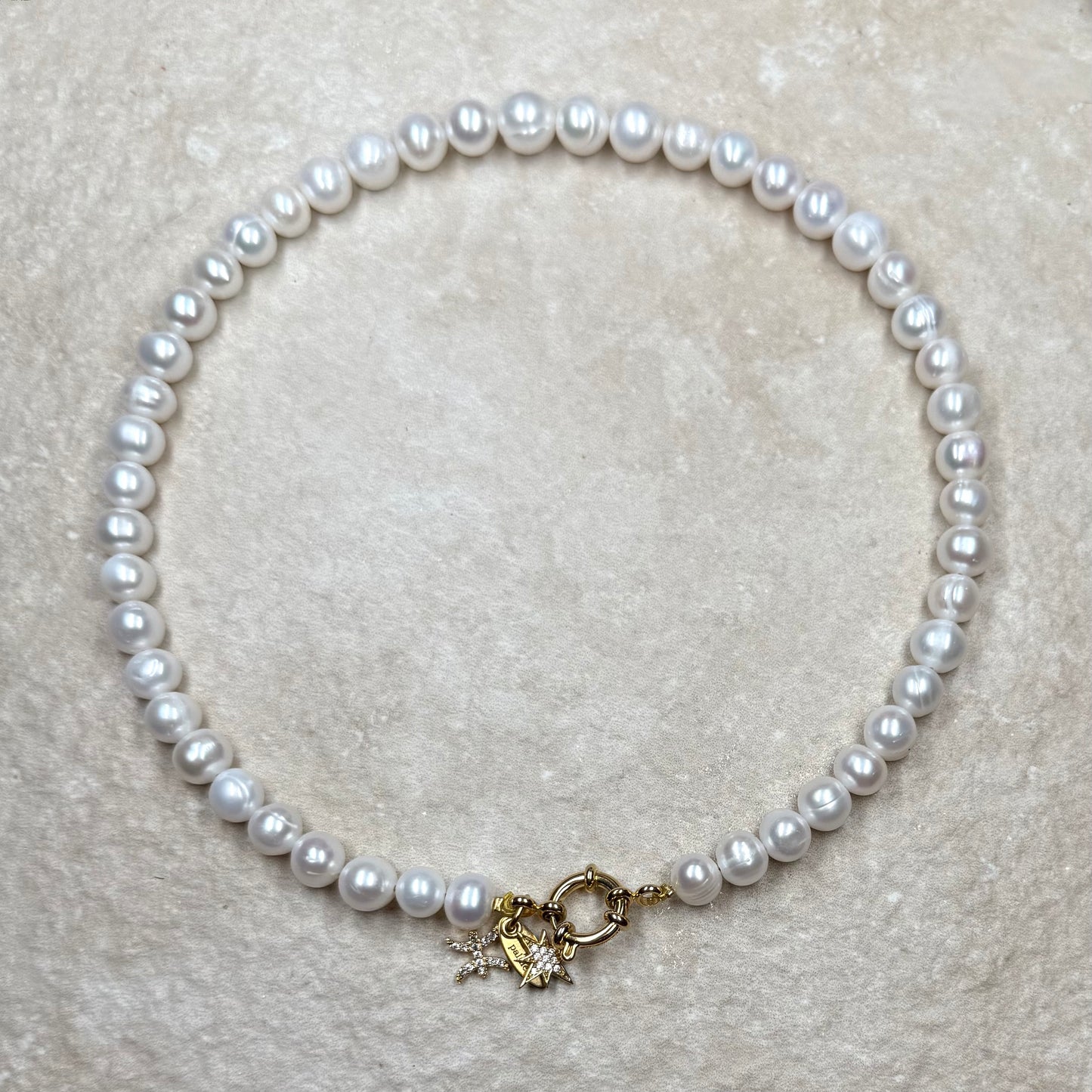 Freshwater Pearl Charm Necklace