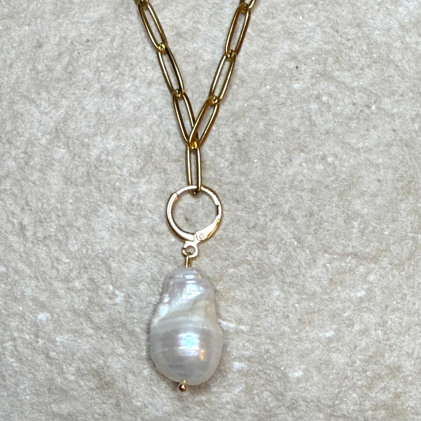 Lumière Baroque Pearl Pendant | 22kt Gold Vermeil | Modular Pearl Jewellery | Clarke Palmer