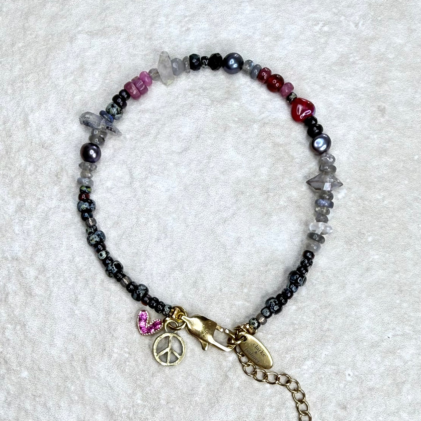 Chain of Hope ‘Wear Your Heart’ Heart-Hope Bracelet | Handmade Gemstone Bracelet | CLARKE PALMER