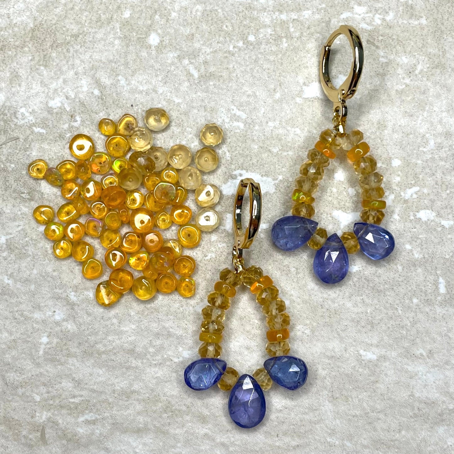 'Celestial' Citrine and Tanzanite Earrings