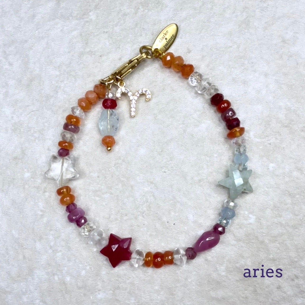 Supercharged Star Sign Birthstone Bracelet | Handmade Zodiac Gemstone Jewellery | Clarke Palmer London