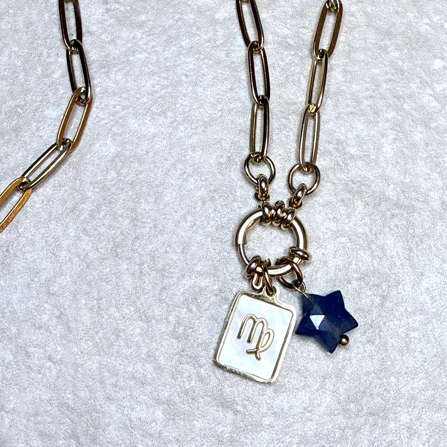 Star Sign & Birthstone Necklace | Gold Vermeil Gemstone | CLARKE PALMER