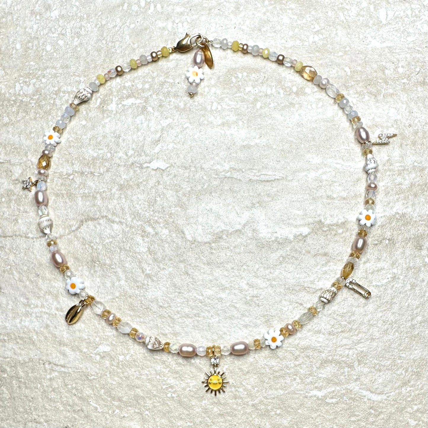 Sun & Moon Gemstone Necklace.