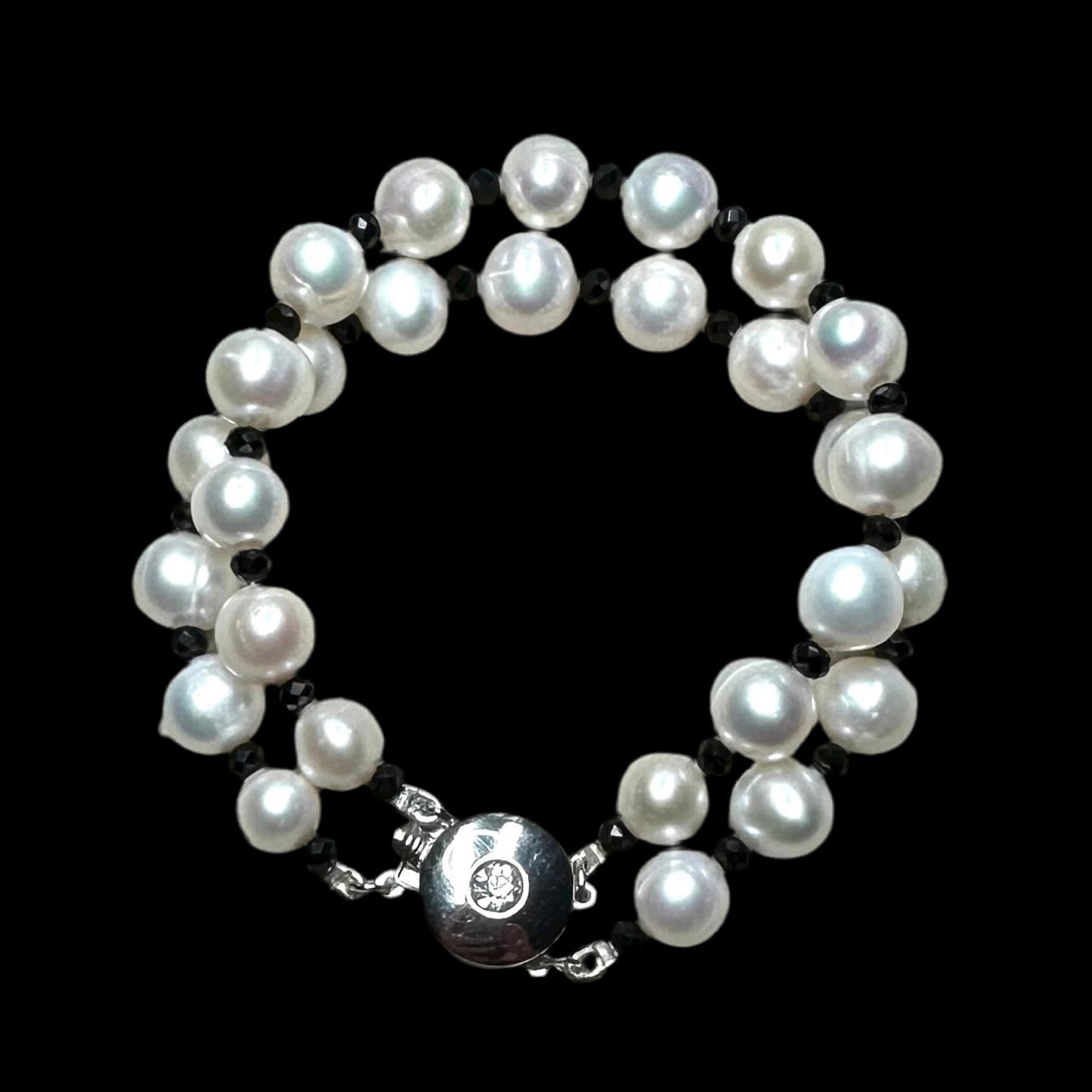 Large Pearl & Spinel Bracelet