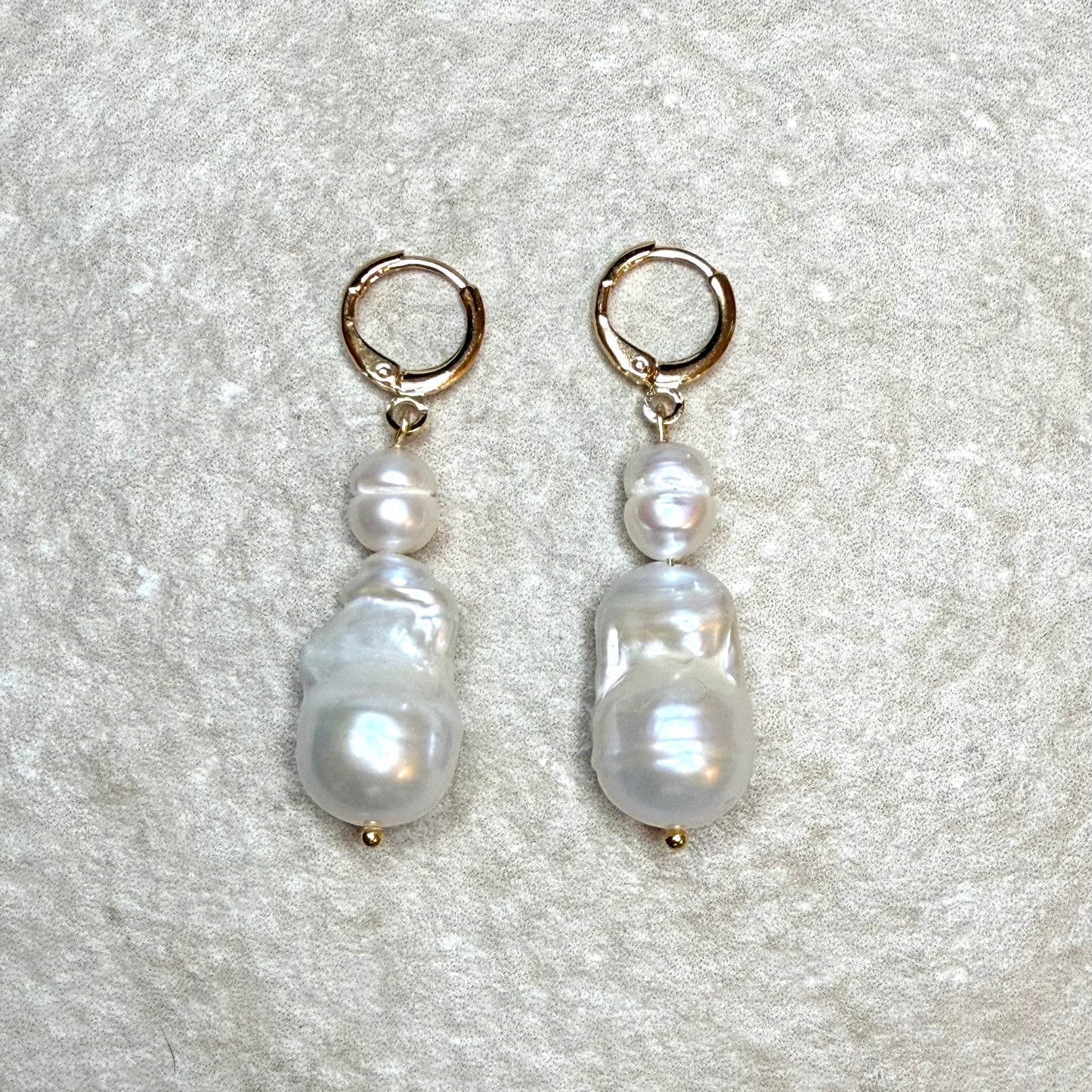 Lumière Baroque Pearl Earrings | 22kt Gold Vermeil | Sculptural Pearl Drops | Clarke Palmer