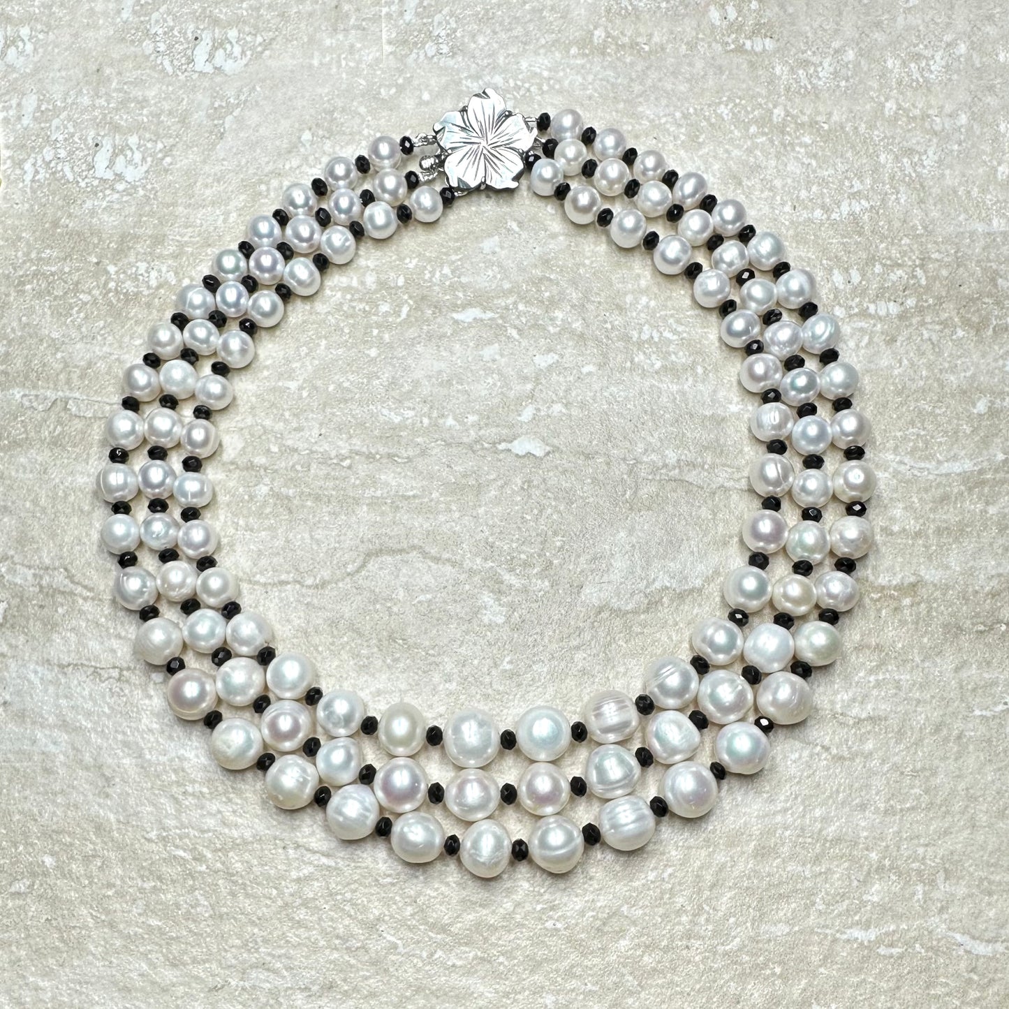 Large Pearl & Spinel Necklace