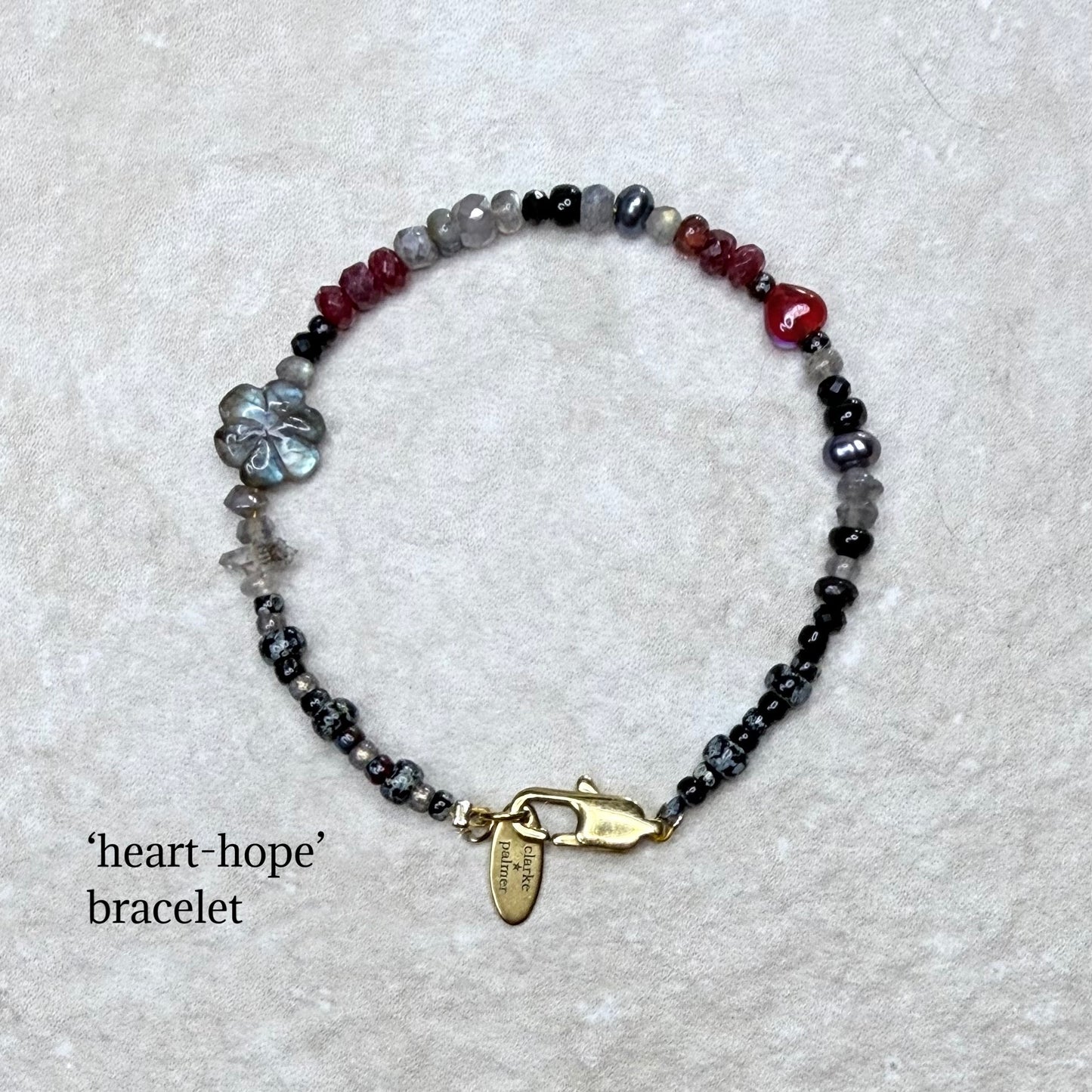 Chain of Hope ‘Wear Your Heart’ Heart-Hope Bracelet | Handmade Gemstone Bracelet | CLARKE PALMER