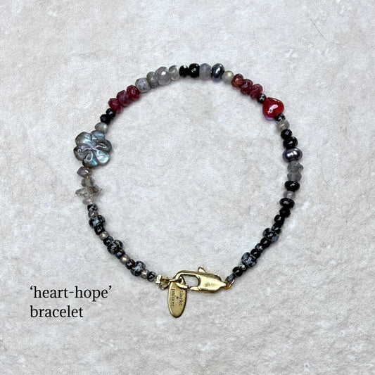Chain of Hope ‘Wear Your Heart’ Heart-Hope Bracelet | Handmade Gemstone Bracelet | CLARKE PALMER