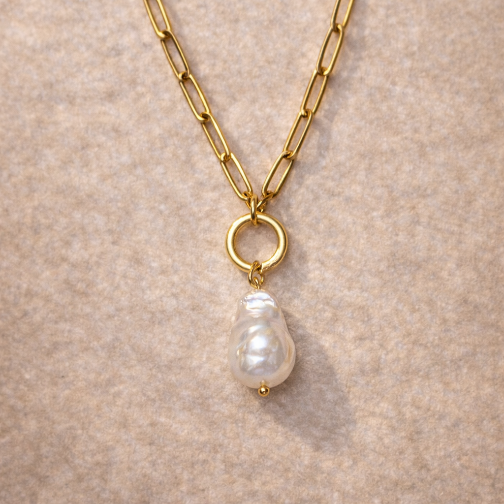 Lumière Baroque Pearl Pendant | Gold Vermeil | Modular Pearl Jewellery | Clarke Palmer