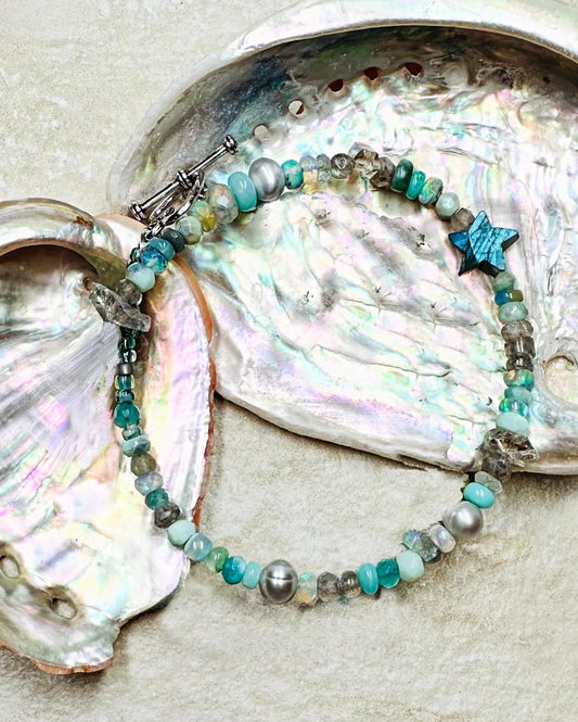 Iridescent Mermaid Charm Bracelet