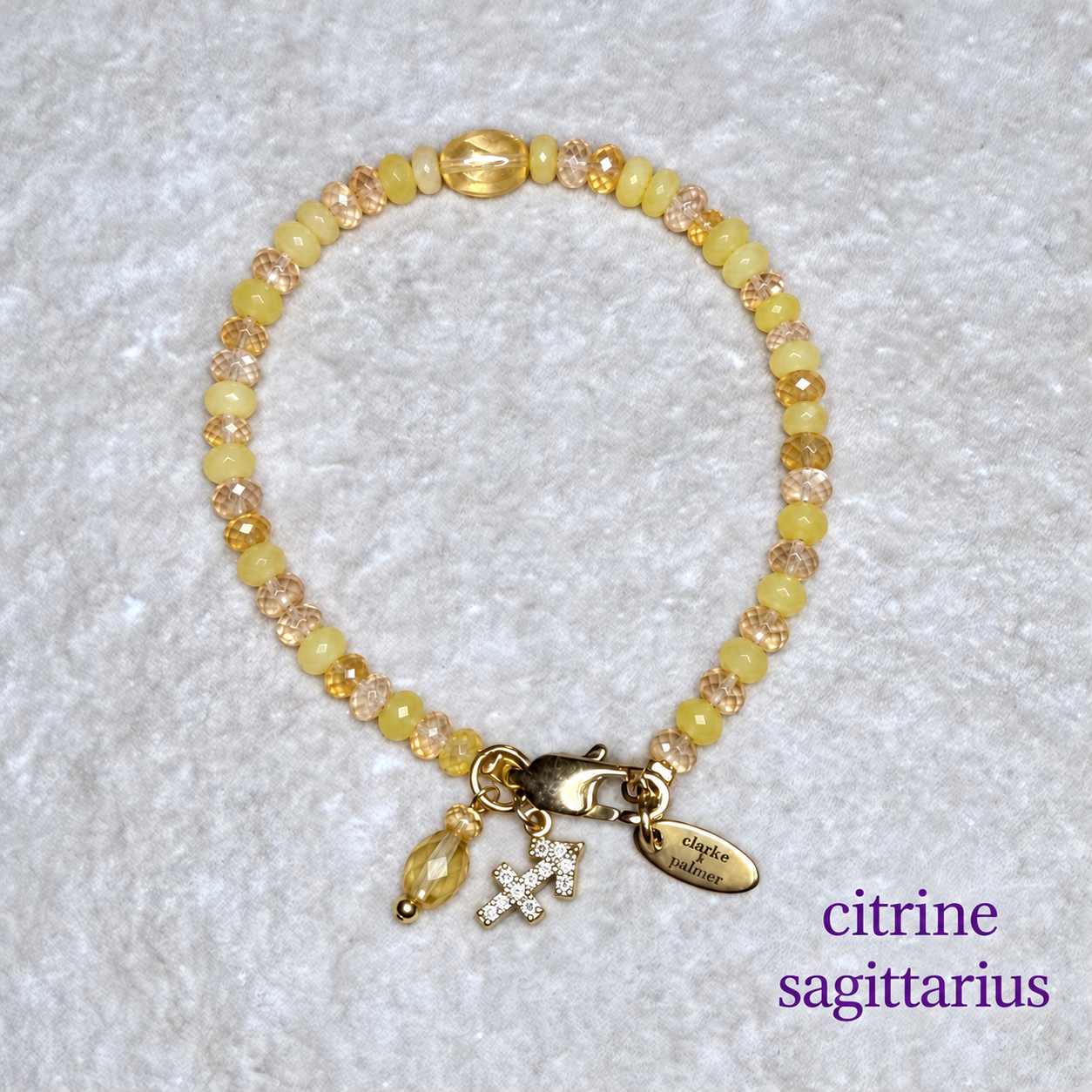 Star Sign & Birthstone Bracelet | Handmade Gemstone Bracelet | Gold Vermeil | Clarke Palmer