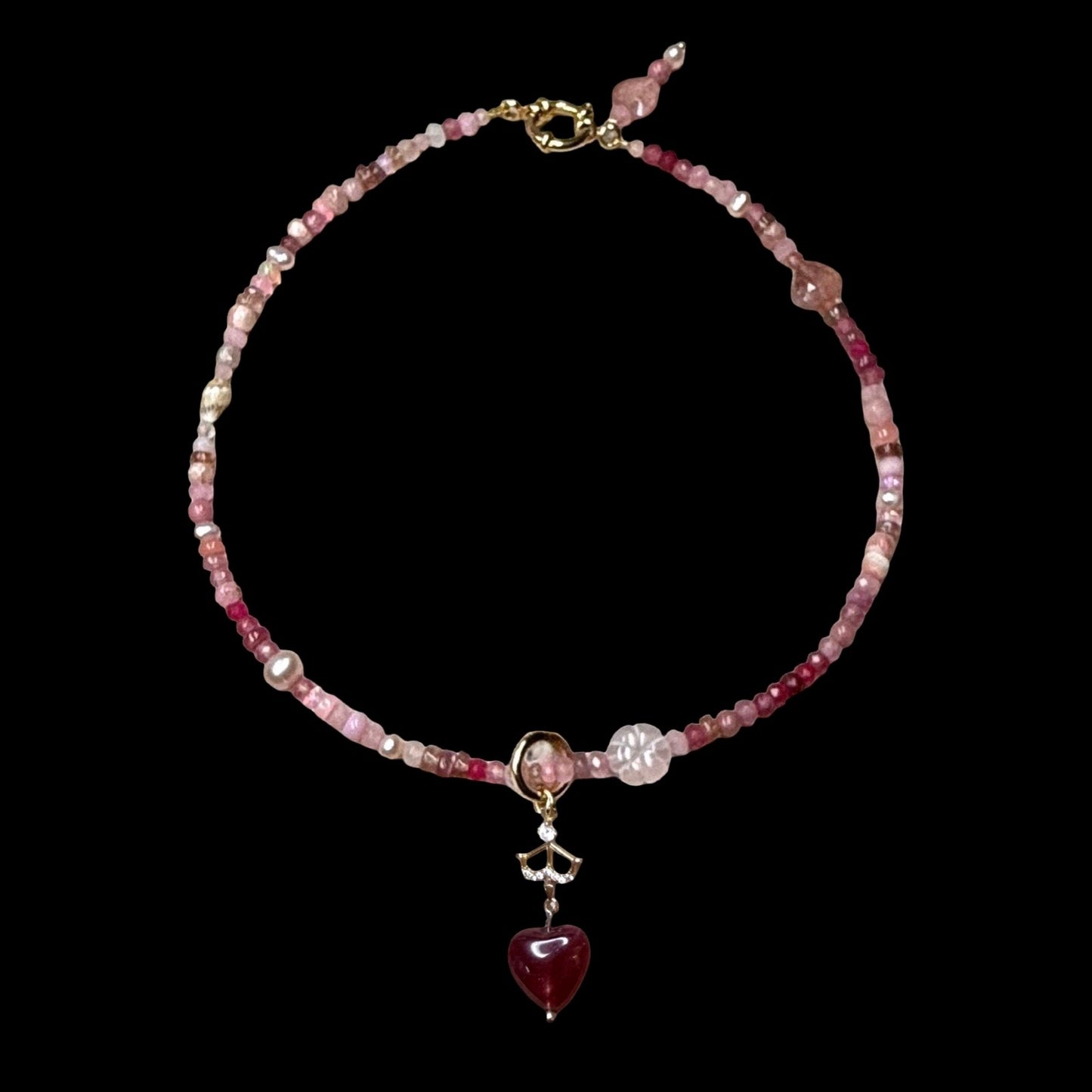 Naked Beach Necklace - Opal, Ruby, Pearl - Handmade - CLARKE PALMER