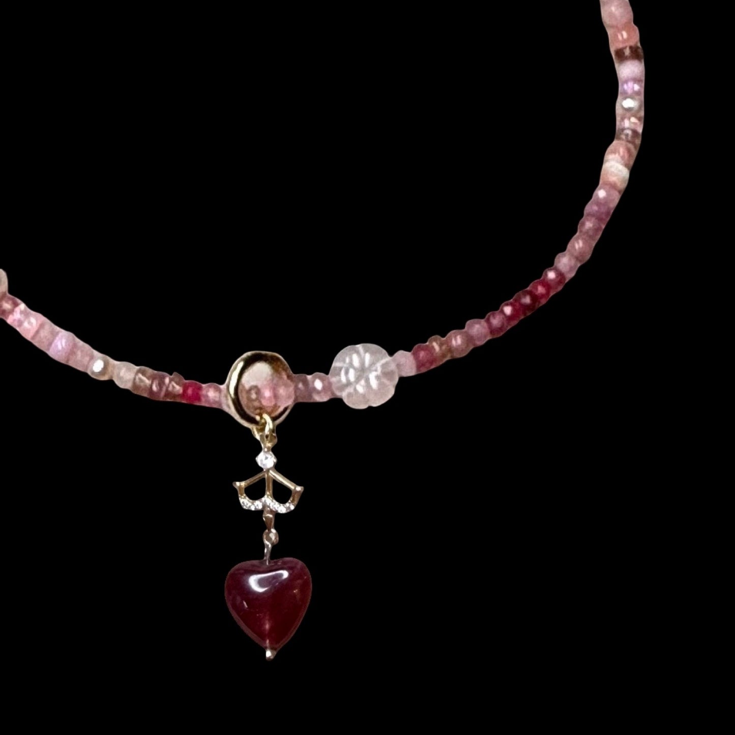 Naked Beach Necklace - Opal, Ruby, Pearl - Handmade - CLARKE PALMER