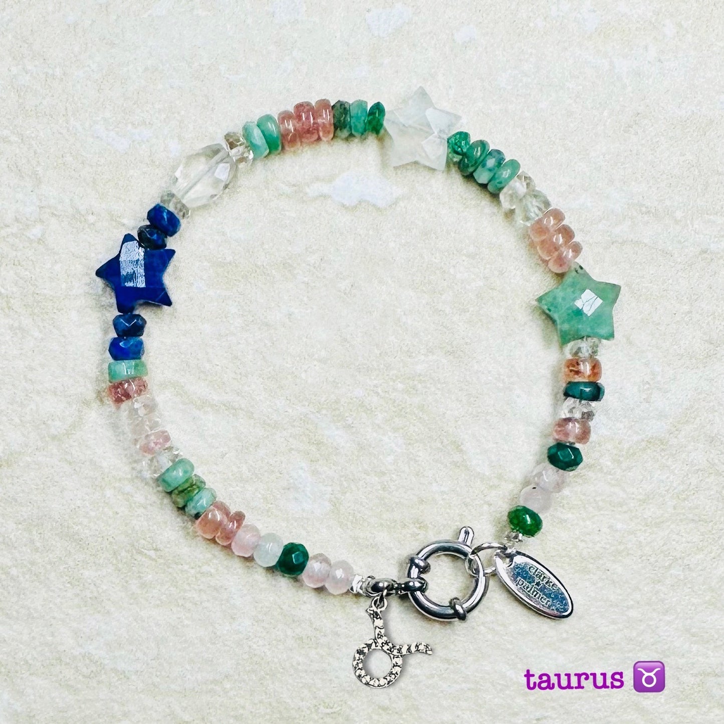 Star Sign Supercharged Bracelet - Gemstone, Gold Vermeil - CLARKE PALMER