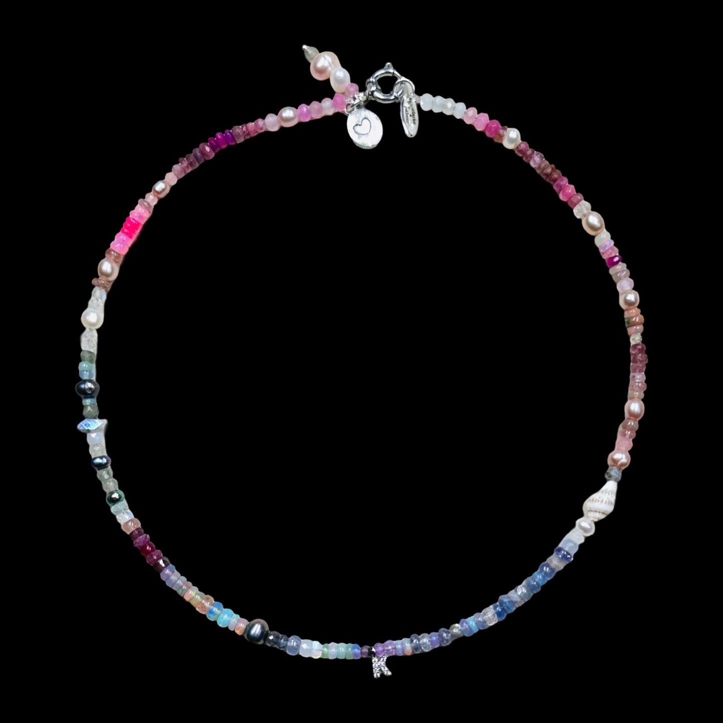 Rose-Violet Opal Star Gemstone Bespoke Necklace