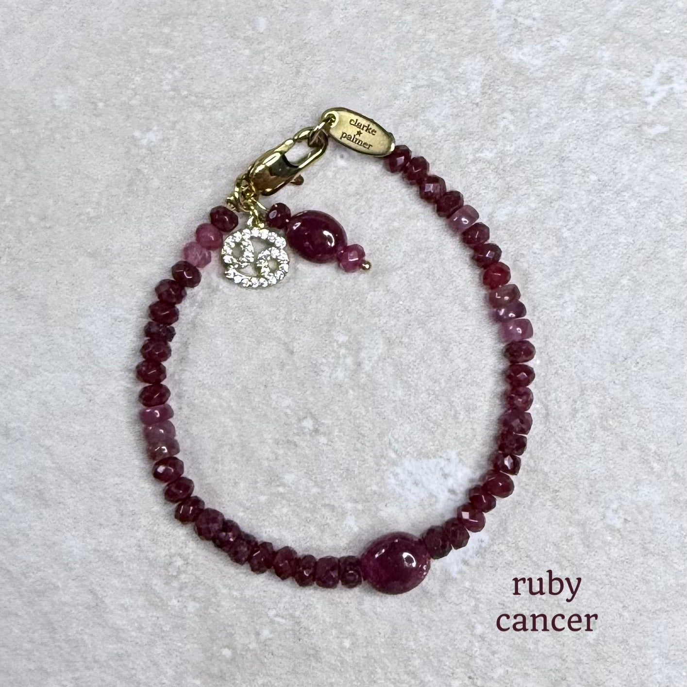 Star Sign & Birthstone Bracelet | Handmade Gemstone Bracelet | Gold Vermeil | Clarke Palmer