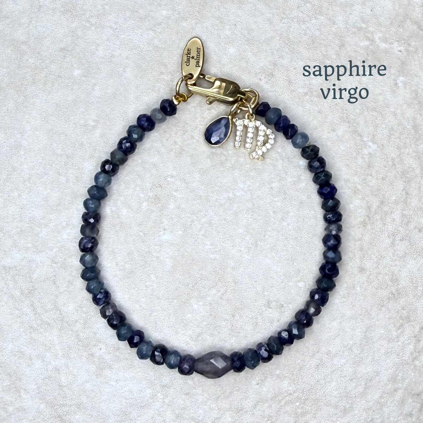 Star Sign & Birthstone Bracelet | Handmade Gemstone Bracelet | Gold Vermeil | Clarke Palmer