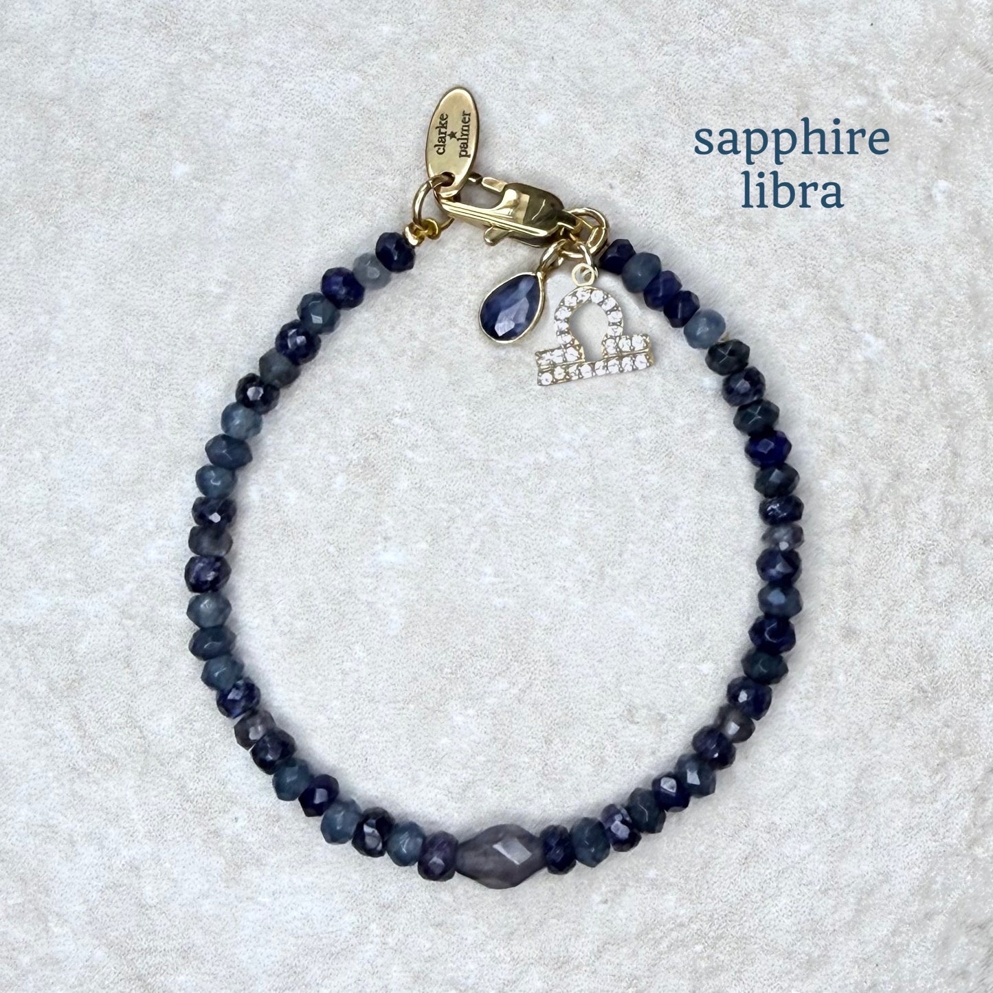 Star Sign & Birthstone Bracelet | Handmade Gemstone Bracelet | Gold Vermeil | Clarke Palmer