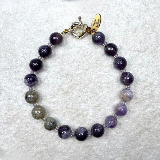 Amethyst Energy Bracelet | Third Eye Chakra | Intuition & Clarity | Handmade UK | Clarke Palmer