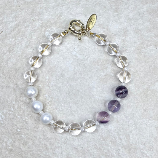 Clear Quartz Energy Bracelet | Crown Chakra | Clarity & Focus | Handmade UK | Clarke Palmer