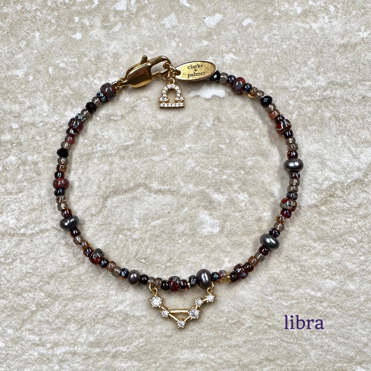 Constellation Star Sign Bracelet | Gold Vermeil Charms, Pearl | Clarke Palmer