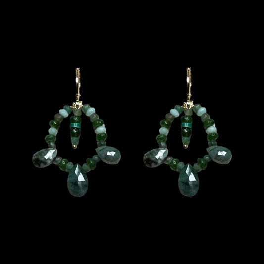 Emerald Chandelier Earrings