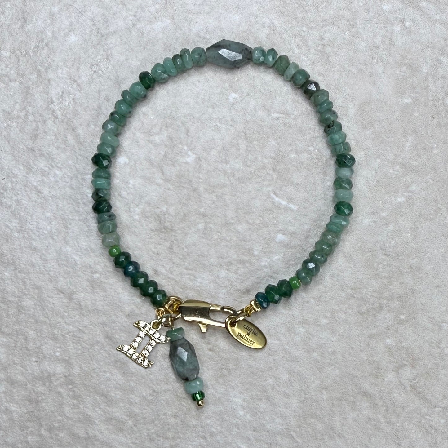 Star Sign & Birthstone Bracelet | Handmade Gemstone Bracelet | Gold Vermeil | Clarke Palmer