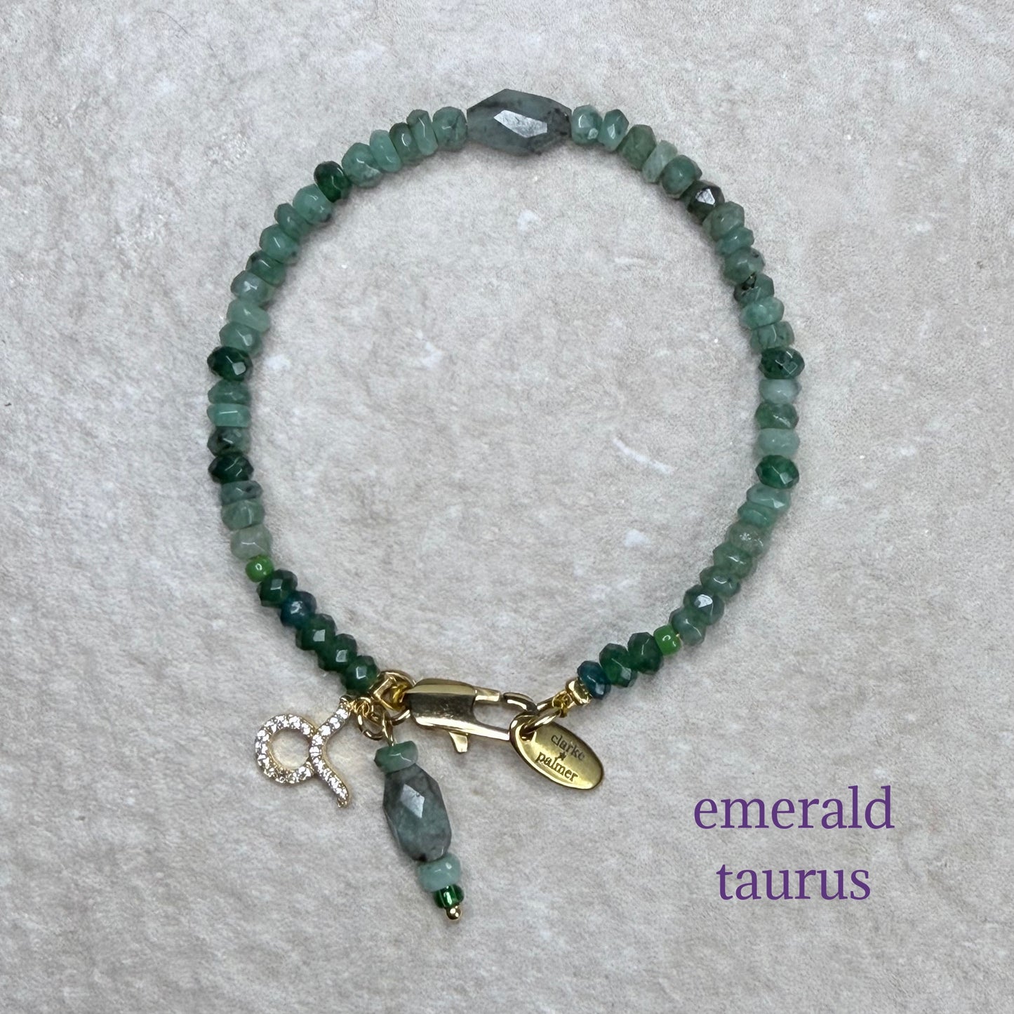 Star Sign & Birthstone Bracelet | Handmade Gemstone Bracelet | Gold Vermeil | Clarke Palmer