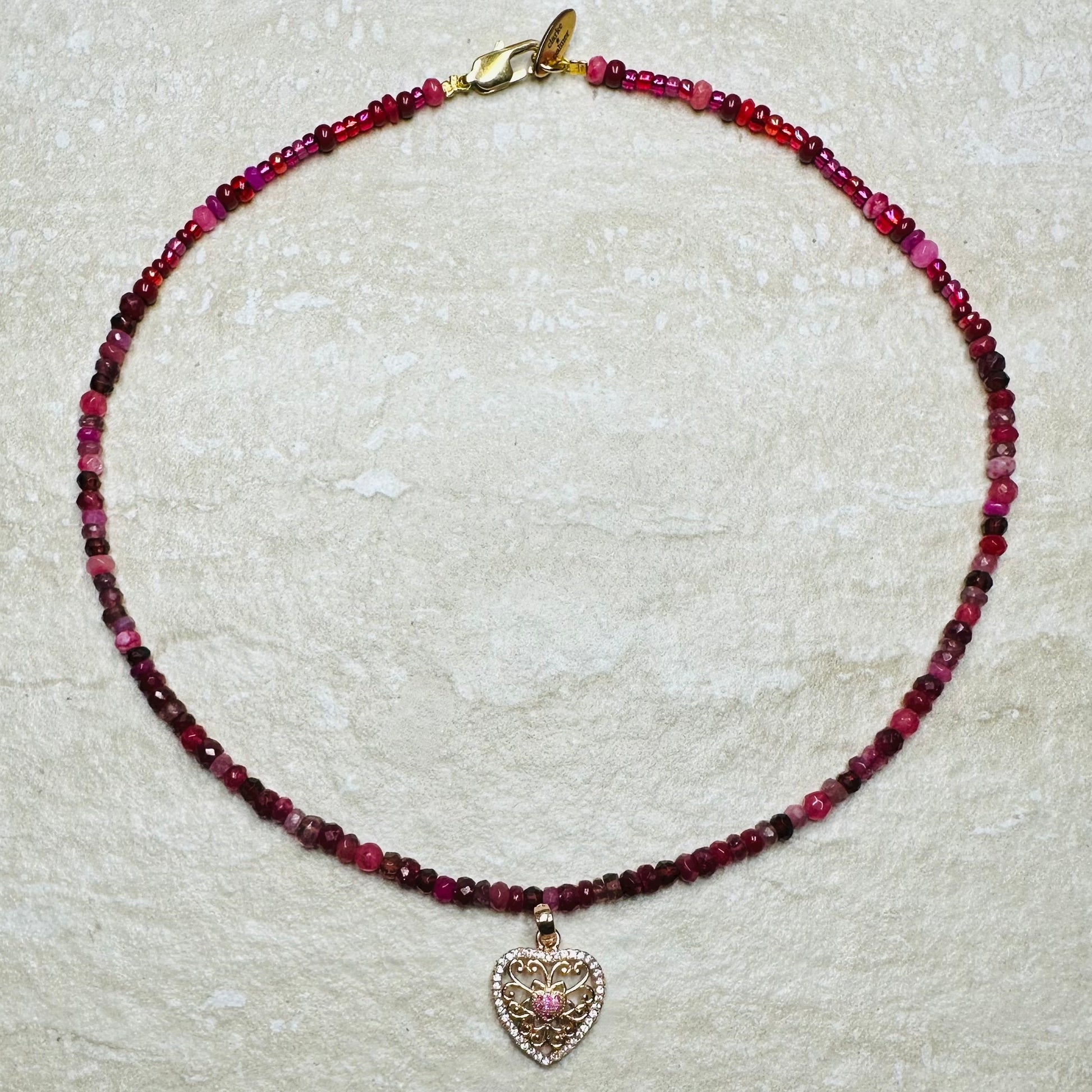 Ruby Necklace - Garnet & Tourmaline - Handmade - CLARKE PALMER