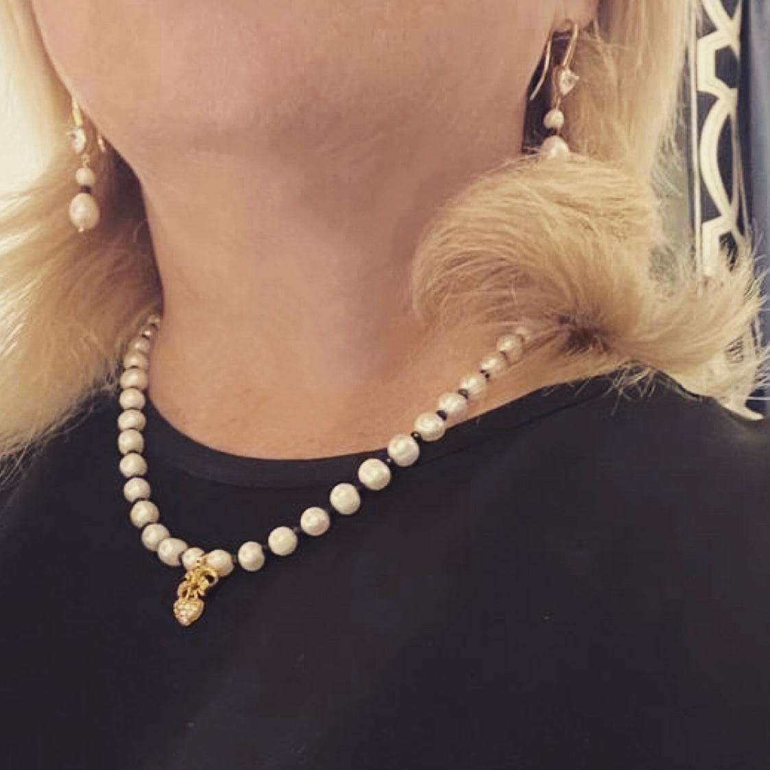 Marie Antoinette Spinel and Pearl Necklace