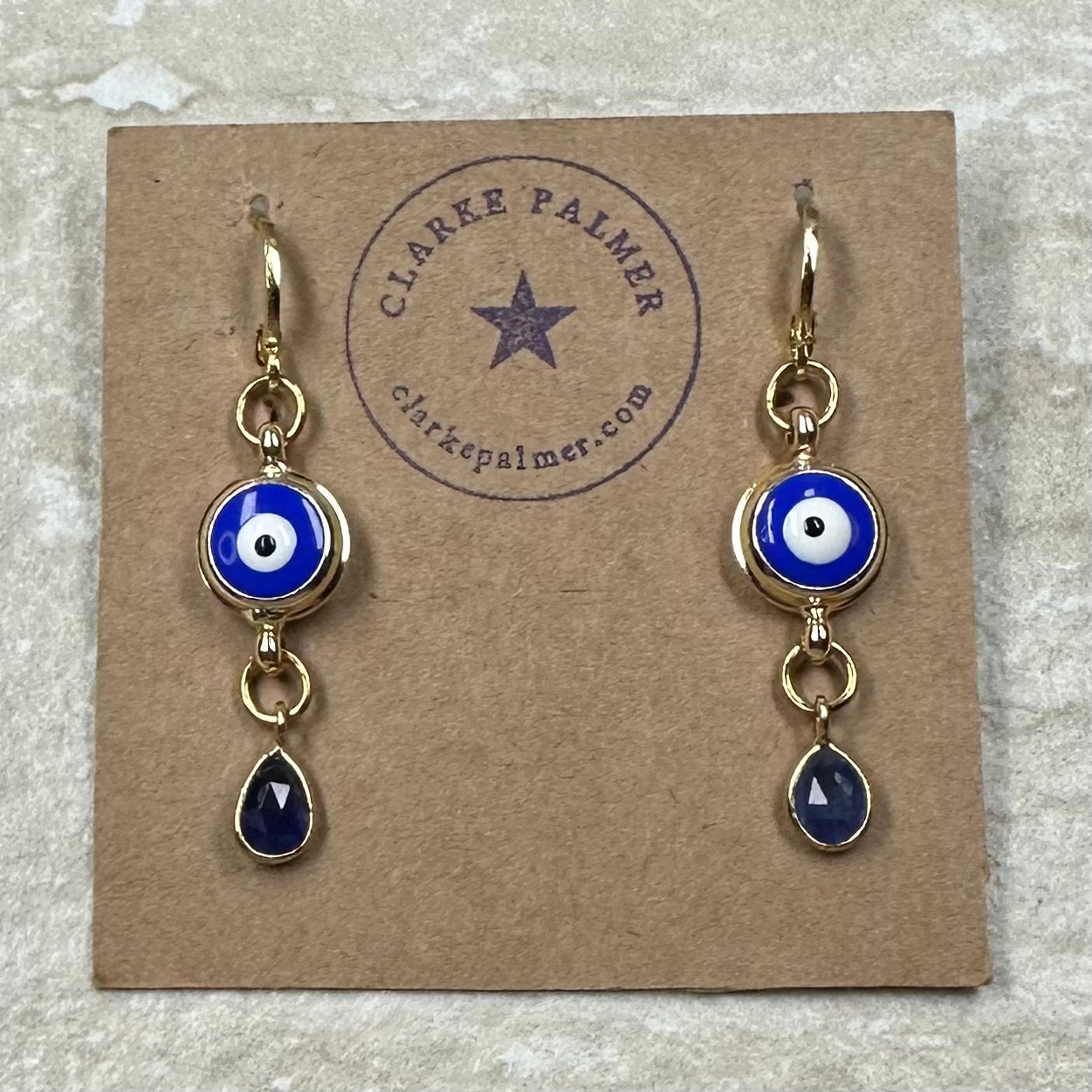 Burmese Sapphire Briolette Eye Drop Earrings