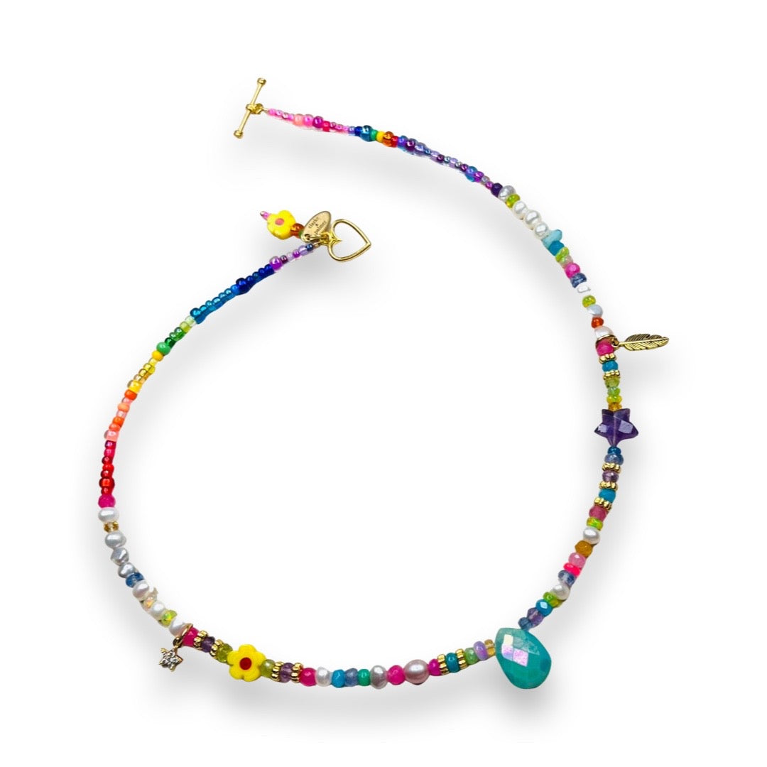 Neon Fantasy Briolette Necklace