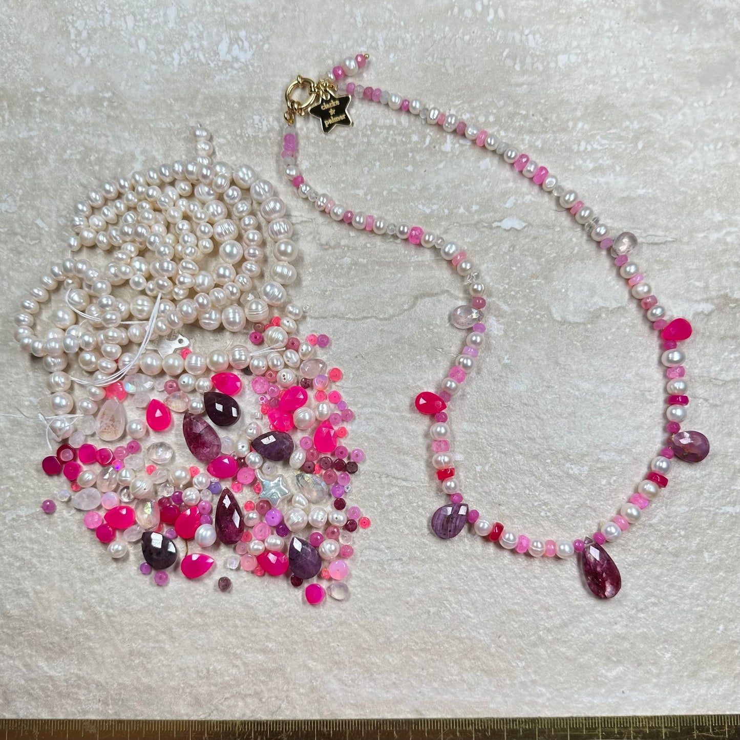 Raspberry Briolette Necklace