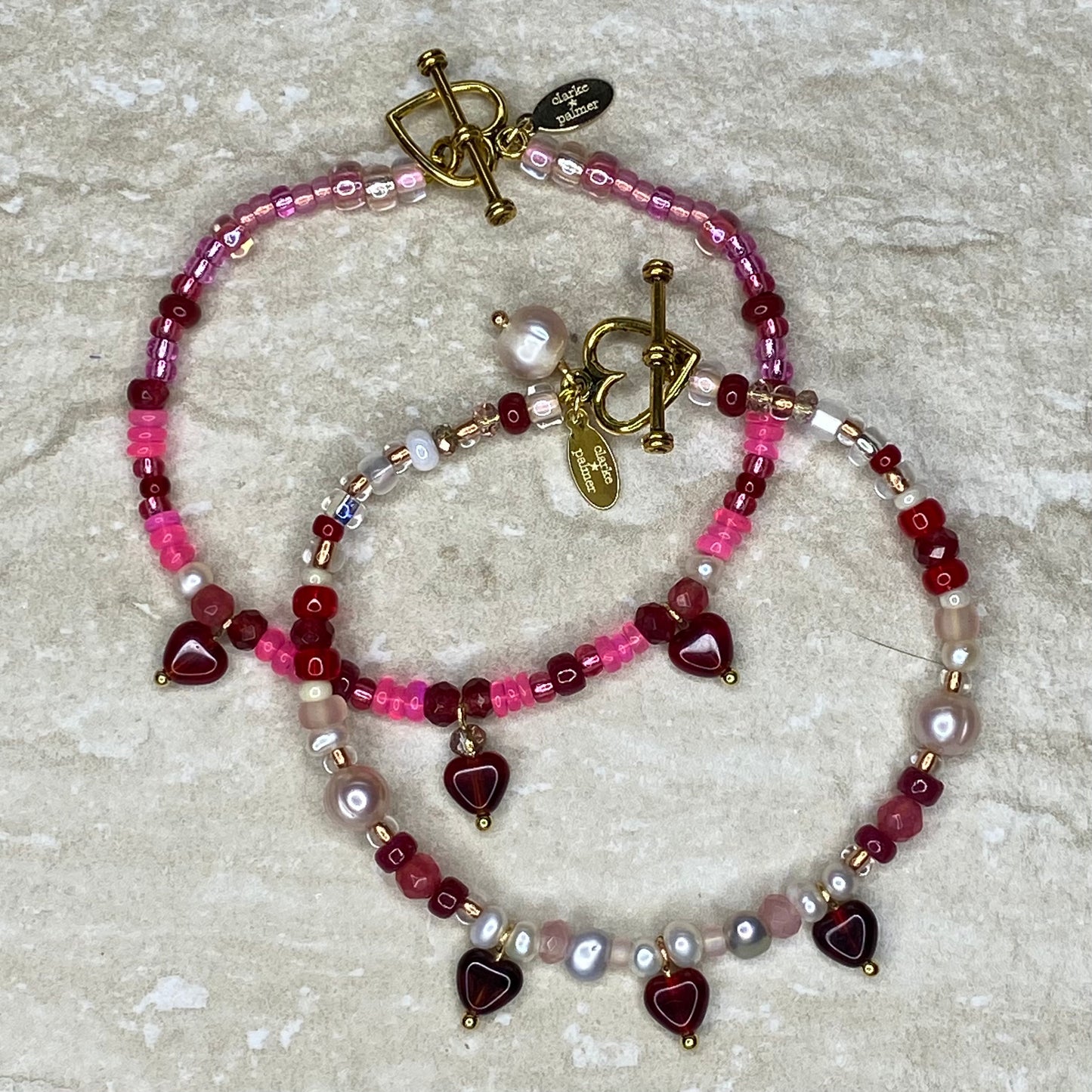 La Vie en Rose Pink Opal and Ruby Bracelet