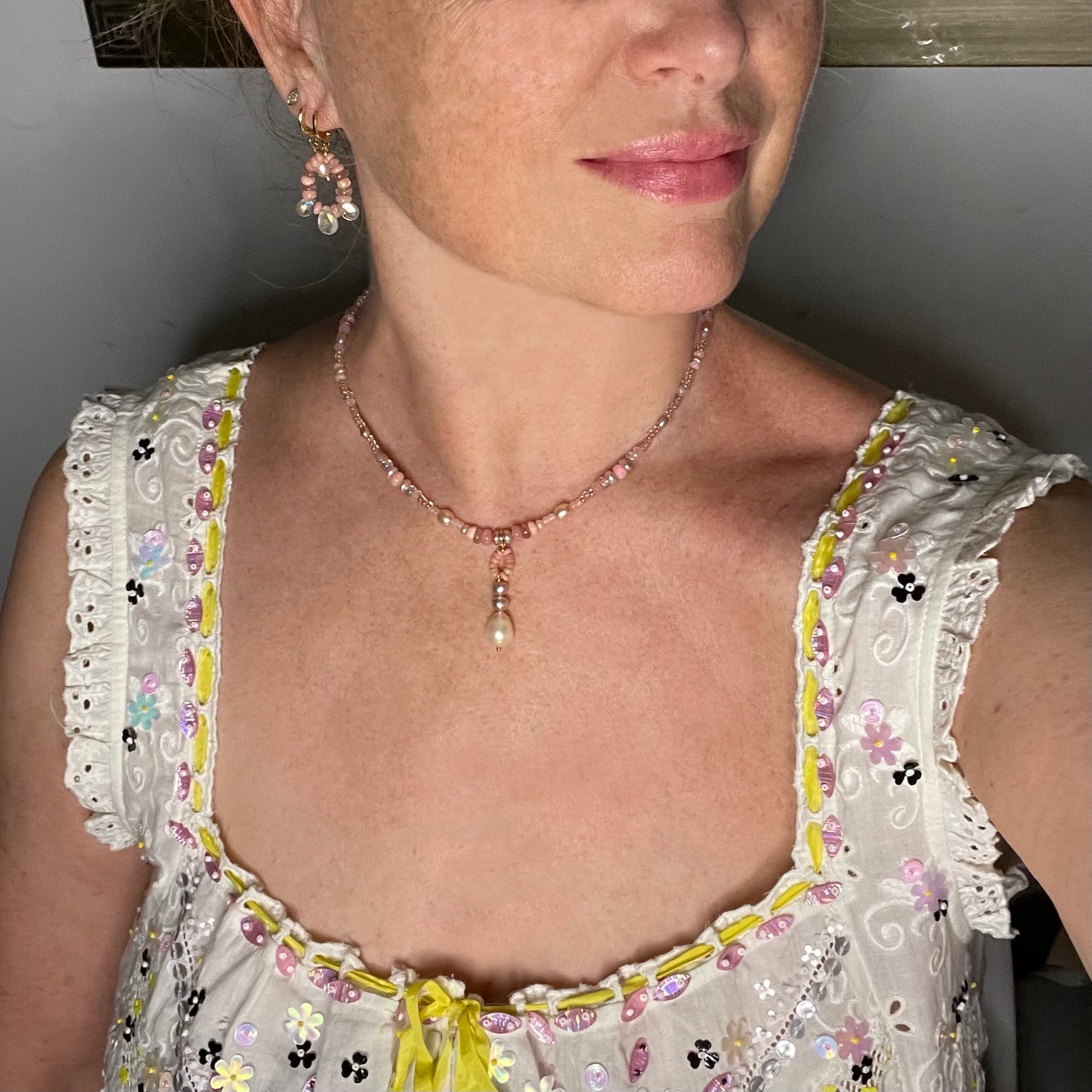 'Angel' Opal and Quartz Earrings