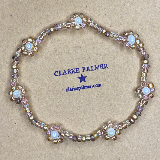 Daisy Rosy Glow Pearl Bracelet