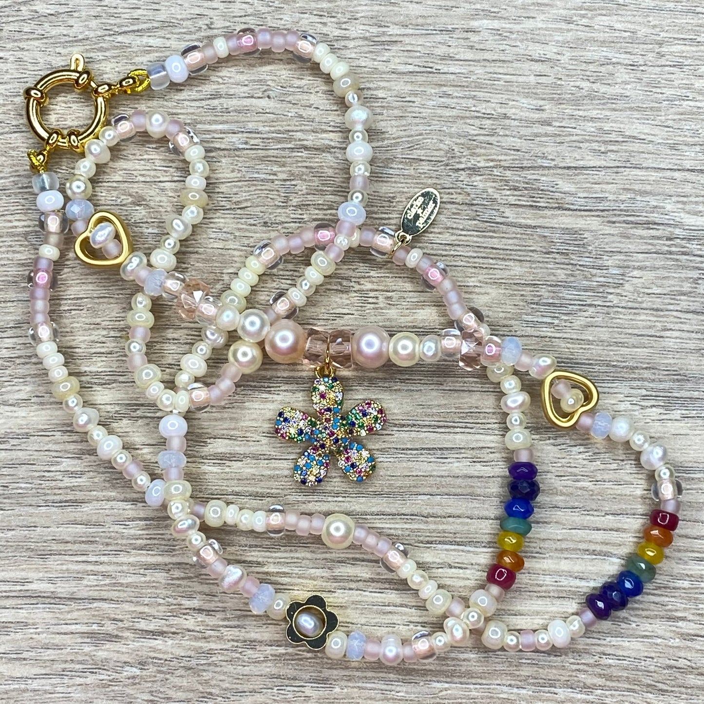Daisy, Pearl and Precious Rainbow Bracelet