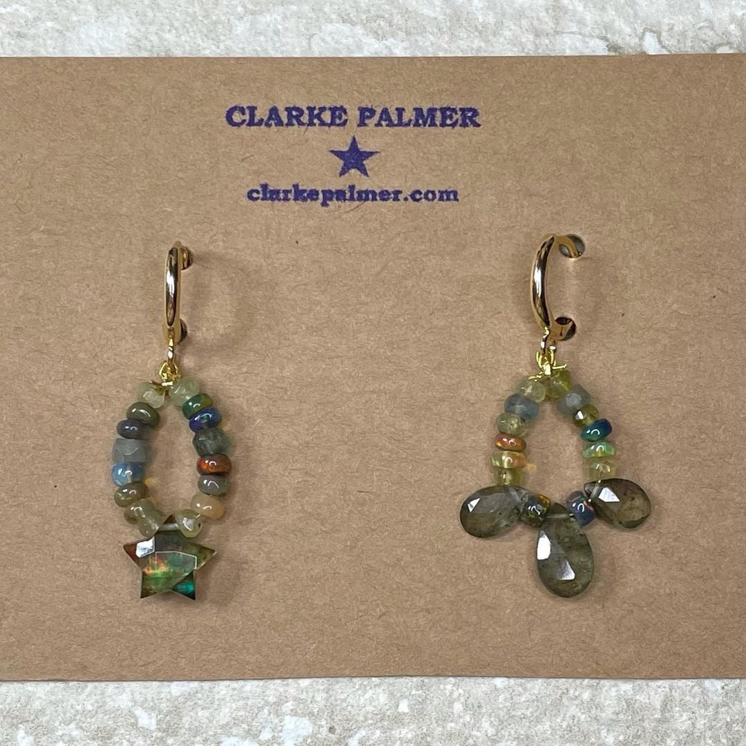 Paradise Green Amethyst & Opal Earrings