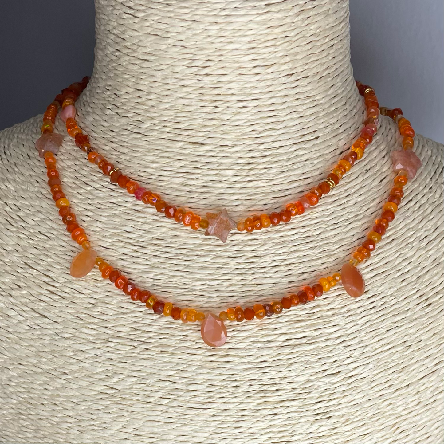 Fire Energy Briolette Necklace