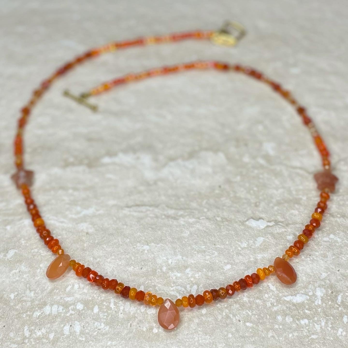 Fire Energy Briolette Necklace