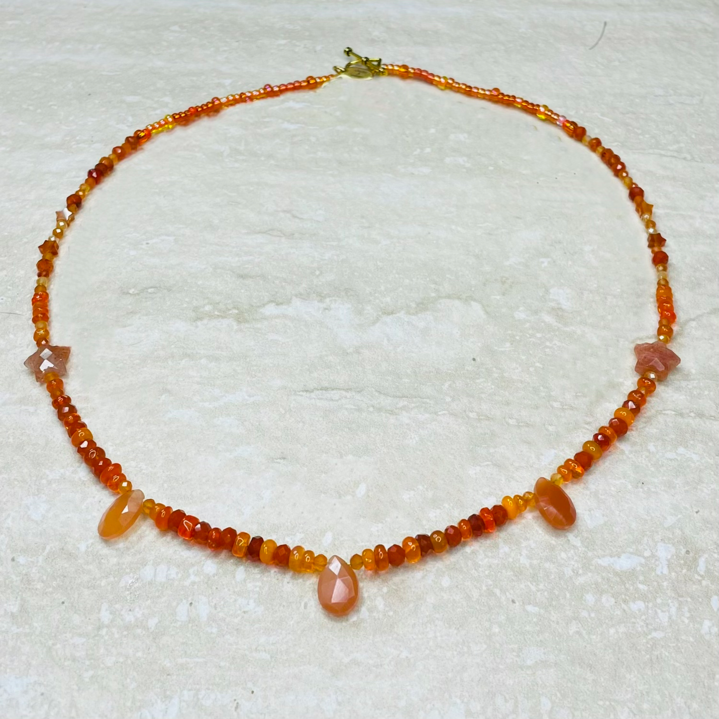 Fire Energy Briolette Necklace