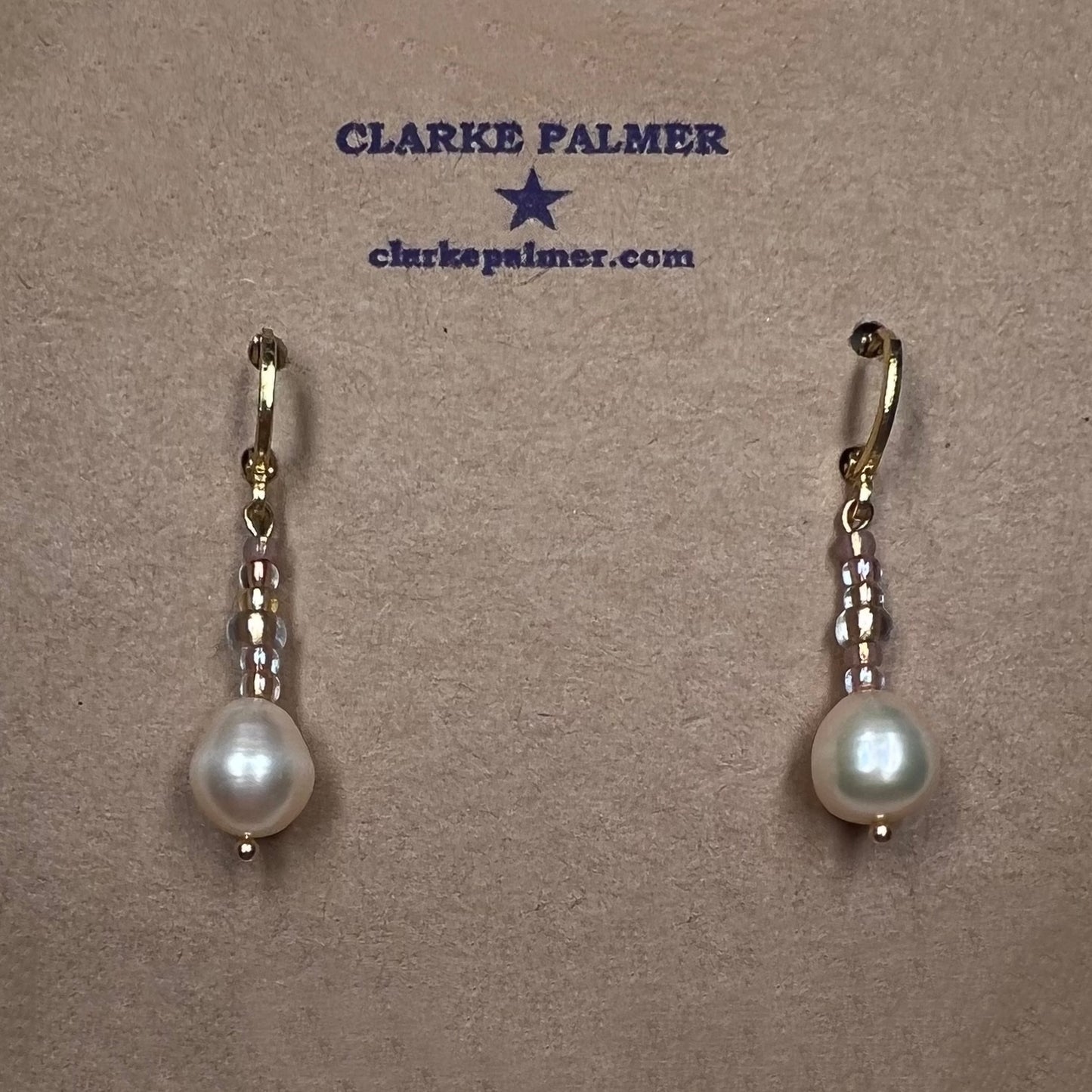 Pearl and bead Drop Earrings